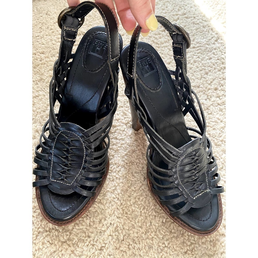 Frye Joy Huarache Slingback Platform Heels Size 8.5